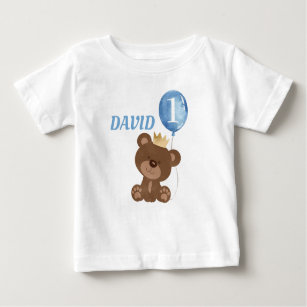 Camiseta Aniversário do Bebê Bonito do Urso de Teddy