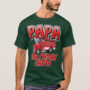 Camiseta Aniversário do Bombeador de Bombeiros Papagaio de