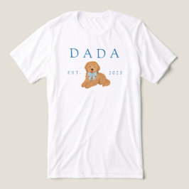 Camiseta Aniversário do Cachorrinho Blue Dada Golden Doodle