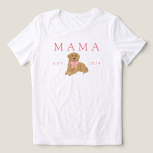 Camiseta Aniversário do Cachorro Golden Retriever da Mamãe 