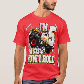 Camiseta Aniversário do Caminhão Monstro com 5 Anos