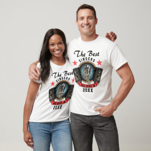 Camiseta Aniversário do Cantor do Coro de Nome Personalizad