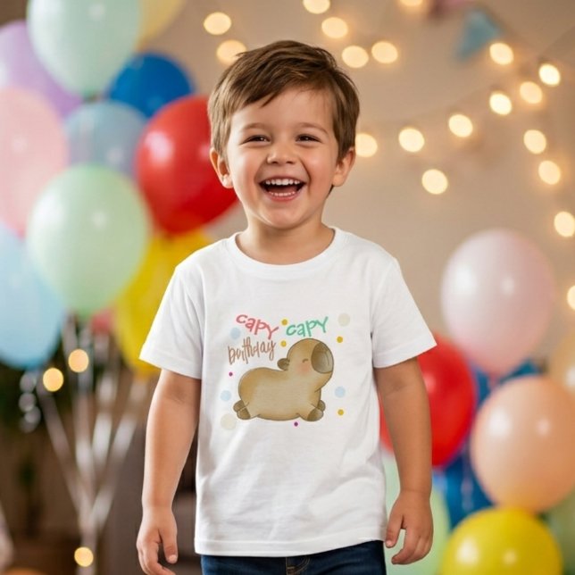 Camiseta Aniversário do capivara Capy (Criador carregado)