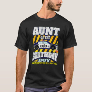 Camiseta Aniversário do Carro da Polícia da Tia Birthday