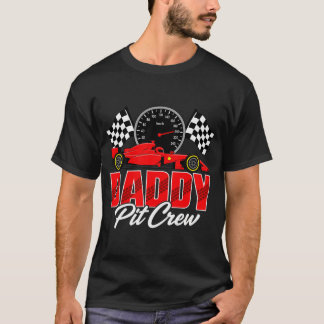 Camiseta Aniversário do Carro de Corrida da Equipe de Pit d