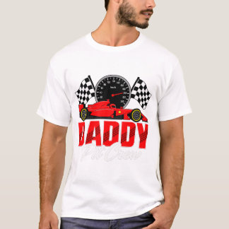 Camiseta Aniversário do Carro de Corrida da Equipe de Pit d