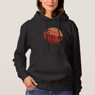 Camiseta Aniversário do Clássico Retro Palm Sunset Birthda