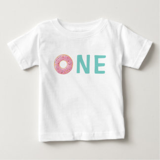Camiseta Aniversário do convite da idade uma da rosquinha