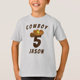 Camiseta Aniversário do Cowboy das Crianças