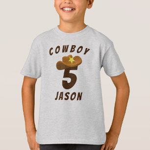 Camiseta Aniversário do Cowboy das Crianças