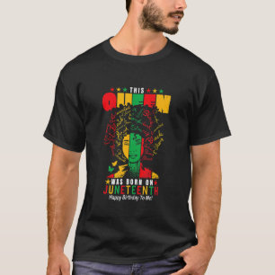 Camiseta Aniversário do dia 19 de junho Mulher Negra Liberd