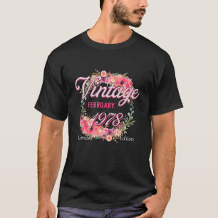 Camiseta Aniversário Do Dia De Nascer Em Fevereiro De 1978