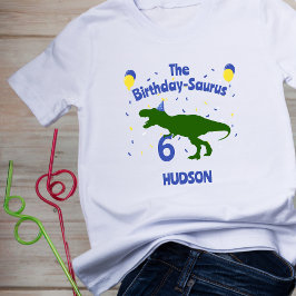 Camiseta Aniversário do Dinossauro da Criança "Aniversário 
