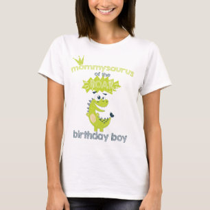 Camiseta Aniversário do Dinossauro Personalizado ROAR Verd
