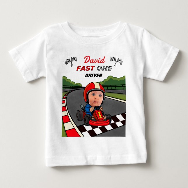 Camiseta Aniversário do Driver Fast One Personalizado (Frente)