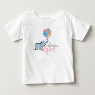 Camiseta Aniversário do Elefante Pastel Bunch dos Balões 