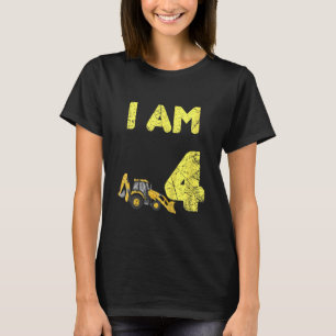 Camiseta Aniversário do Escavador de Caminhões para Constru