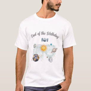 Camiseta Aniversário do Espaço Exterior Galáxia Sol Lua Est