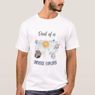 Camiseta Aniversário do Espaço Exterior Galáxia Sol Lua Est