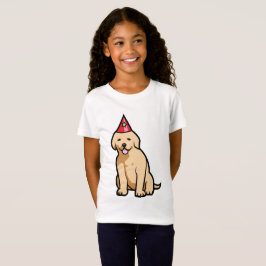 Camiseta Aniversário do filhote de cachorro do golden