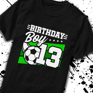 Camiseta Aniversário do Futebol - Menino de 13 Anos - Anive