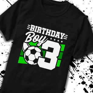 Camiseta Aniversário do futebol - Menino de 3 anos - aniver