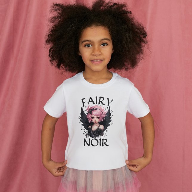 Camiseta Aniversário do Gótico de Pastas Negra-Rosa e Negra (Criador carregado)
