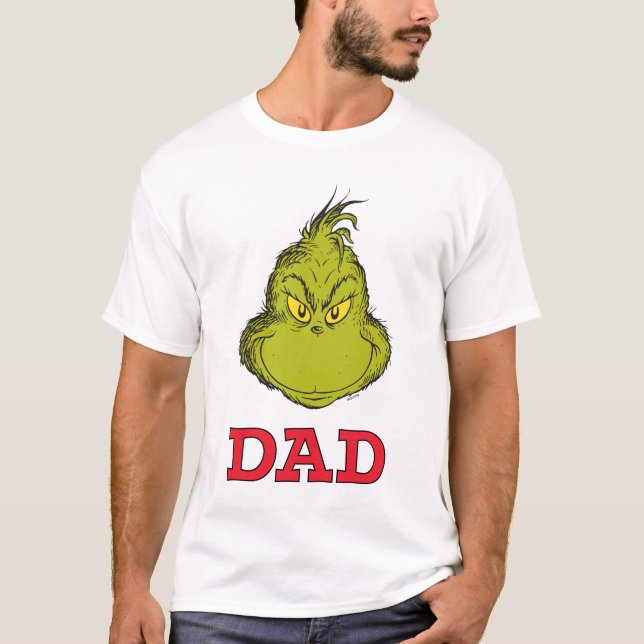 Camiseta Aniversário do Grinch com Floco de Neve Vermelho e (Frente)