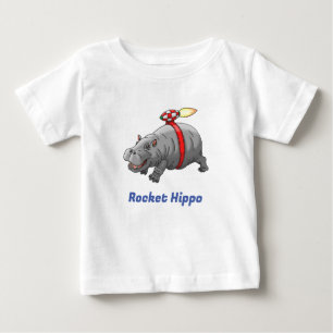 Camiseta Aniversário do Hipopótamo Foguete