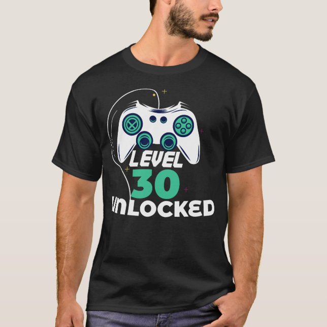 Camiseta Aniversário do jogador de vídeo desbloqueado do ní (Frente)