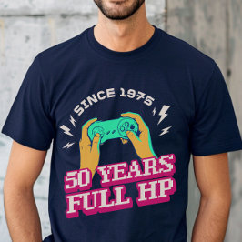 Camiseta Aniversário do jogador de vídeo HP Retro de 50 ano