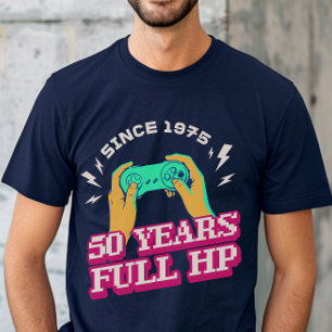 Camiseta Aniversário do jogador de vídeo HP Retro de 50 ano