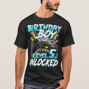 Camiseta Aniversário do Jogo de Aniversário do Nível 5 Desb