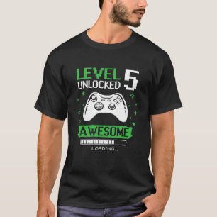 Camiseta Aniversário do Jogo de Aniversário do Nível 5 Desb