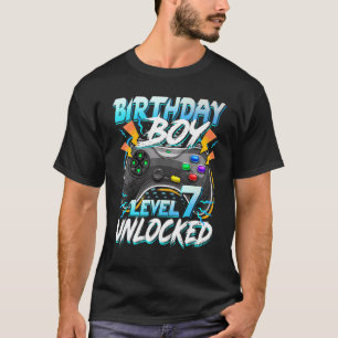 Camiseta Aniversário do Jogo de Aniversário do Nível 7 Desb