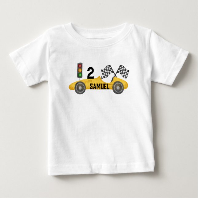 Camiseta Aniversário do Little Racer Personalizado (Frente)