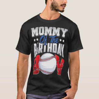 Camiseta Aniversário do mamãe Baseball Boy Baller por dia P