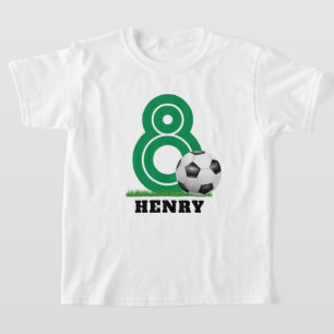 Camiseta Aniversário do Menino de Futebol Personalizado