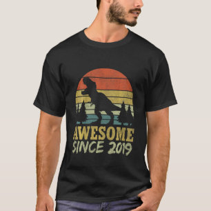 Camiseta Aniversário do Menino Fourasaurus Criança Four Re
