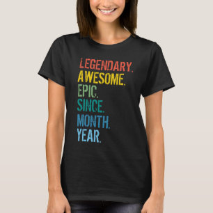 Camiseta Aniversário do Mês e Ano Personalizado