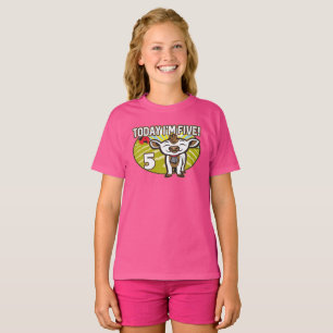 Camiseta Aniversário do miúdo o 5o hoje eu sou cinco! Vac