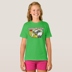 Camiseta Aniversário do miúdo o 7o hoje eu sou sete!