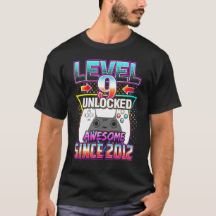 Camiseta Aniversário do Nível 9 Desbloqueado Novamente Jo