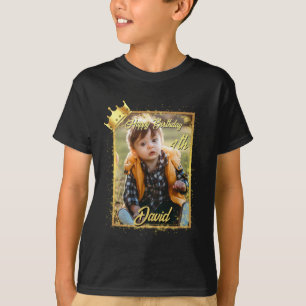 Camiseta Aniversário do Nome de Foto Personalizado