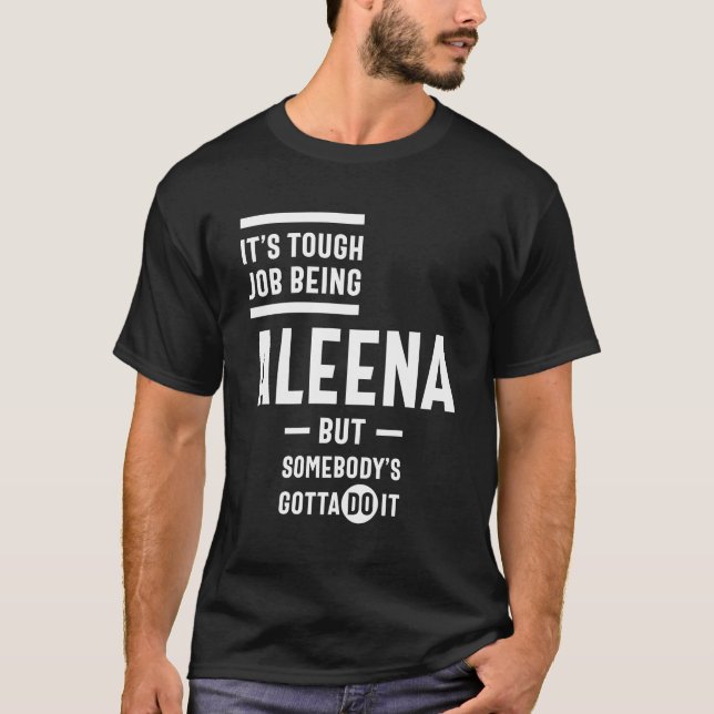 Camiseta Aniversário do Nome Personalizado Aleena (Frente)