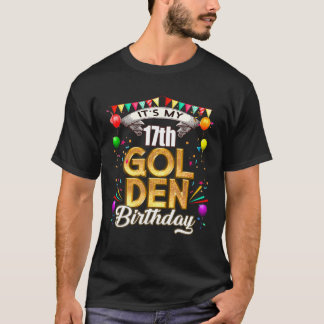 Camiseta Aniversário do ouro É o meu 17º Aniversário
