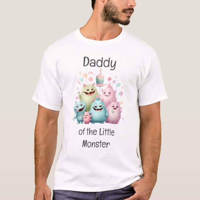 Camiseta Aniversário do Papai do Monstrinho (Frente)