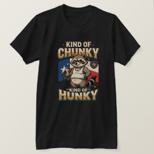 Camiseta Aniversário do Papai Guaxinim Meio Gorducho e Meio