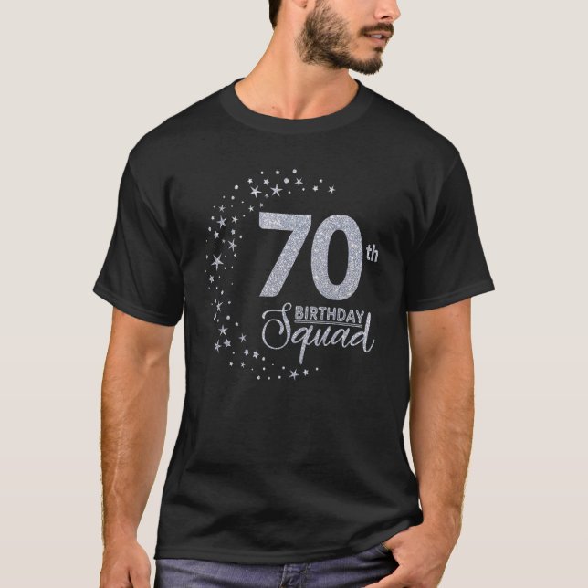 Camiseta Aniversário do Partido do Esquadrão de 70 Birthday (Frente)