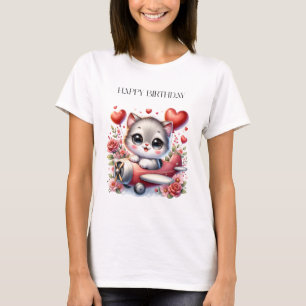 Camiseta Aniversário do Piloto de Gatinhos
